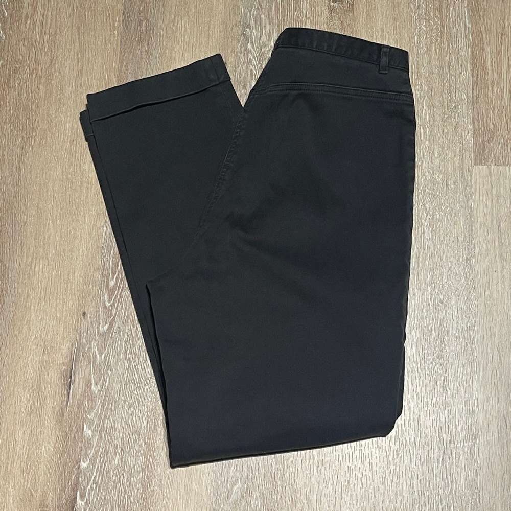 Lauren Jeans Ralph Lauren Black‎ Straight Leg Zipper Pocket Pants Womens Size 12